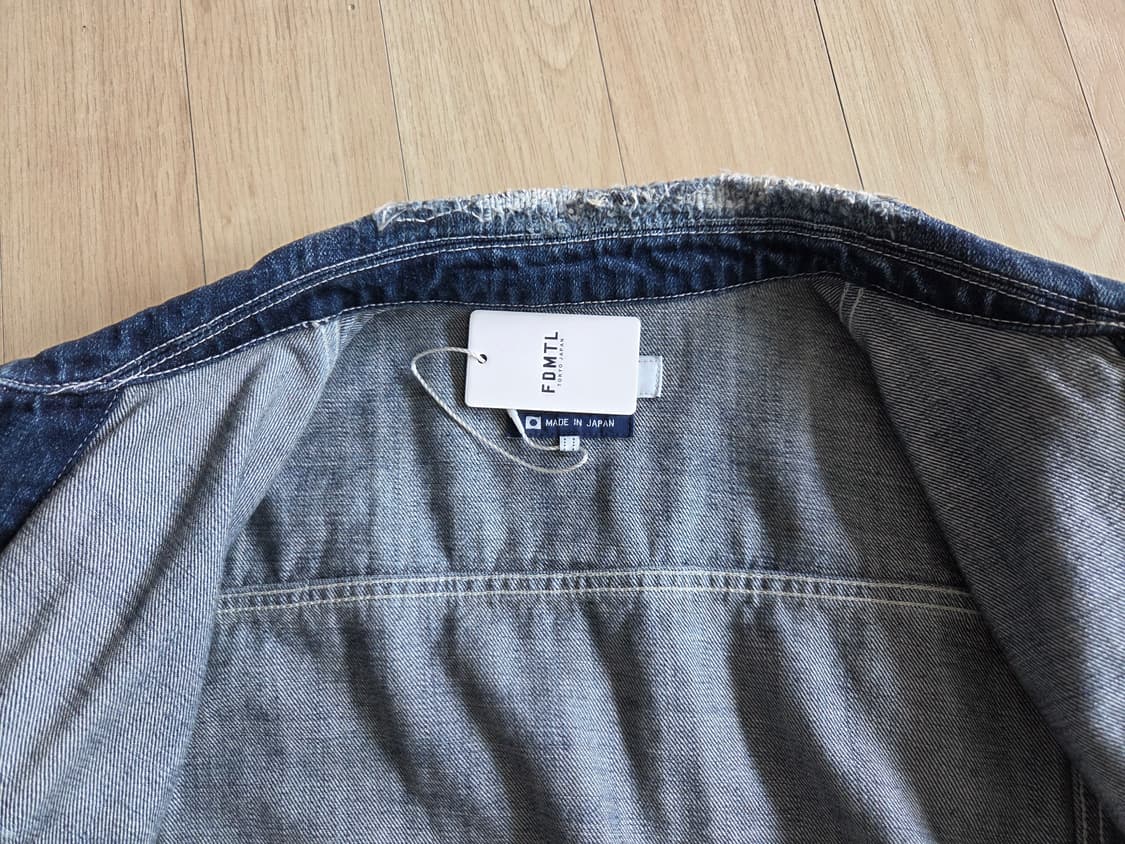 FDMTL 데님 자켓 3YR 워시 인디고 자켓 인디고 105 새상품 상품이미지5