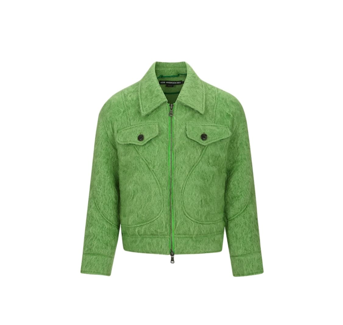 앤더슨벨 Green Wado Shaggy Wool Jacket 상품이미지1