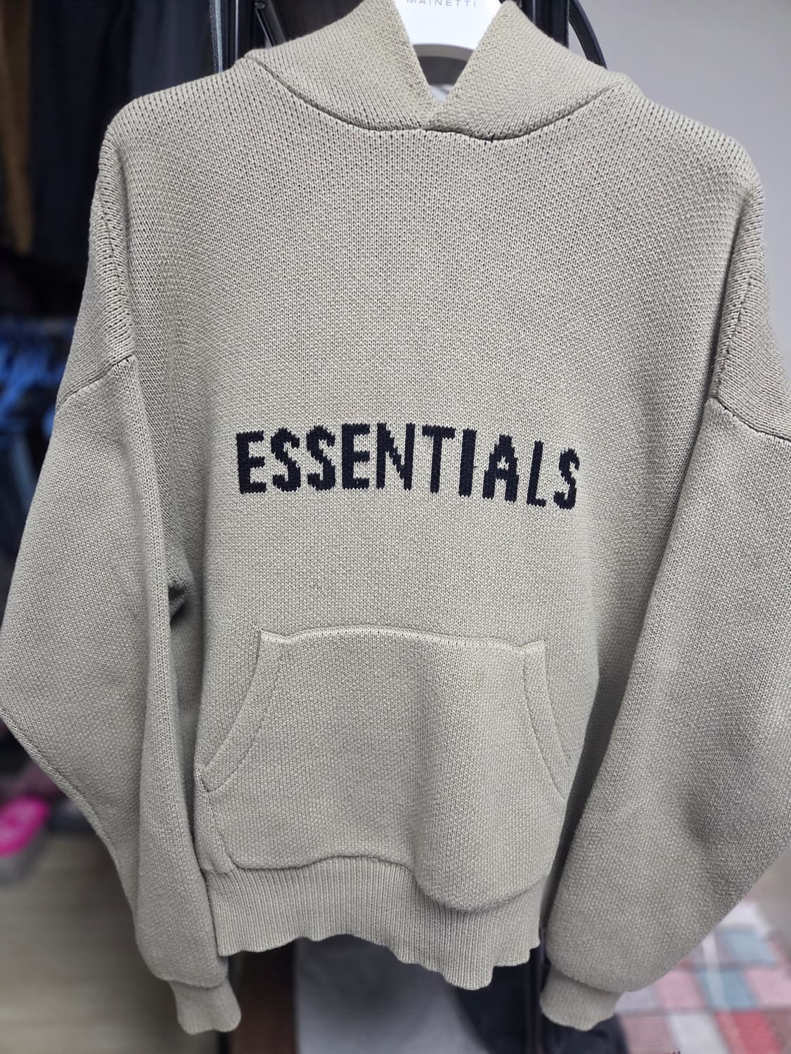 에센셜 21FW 피스타치오 니트 후드티 (S) 상품이미지3