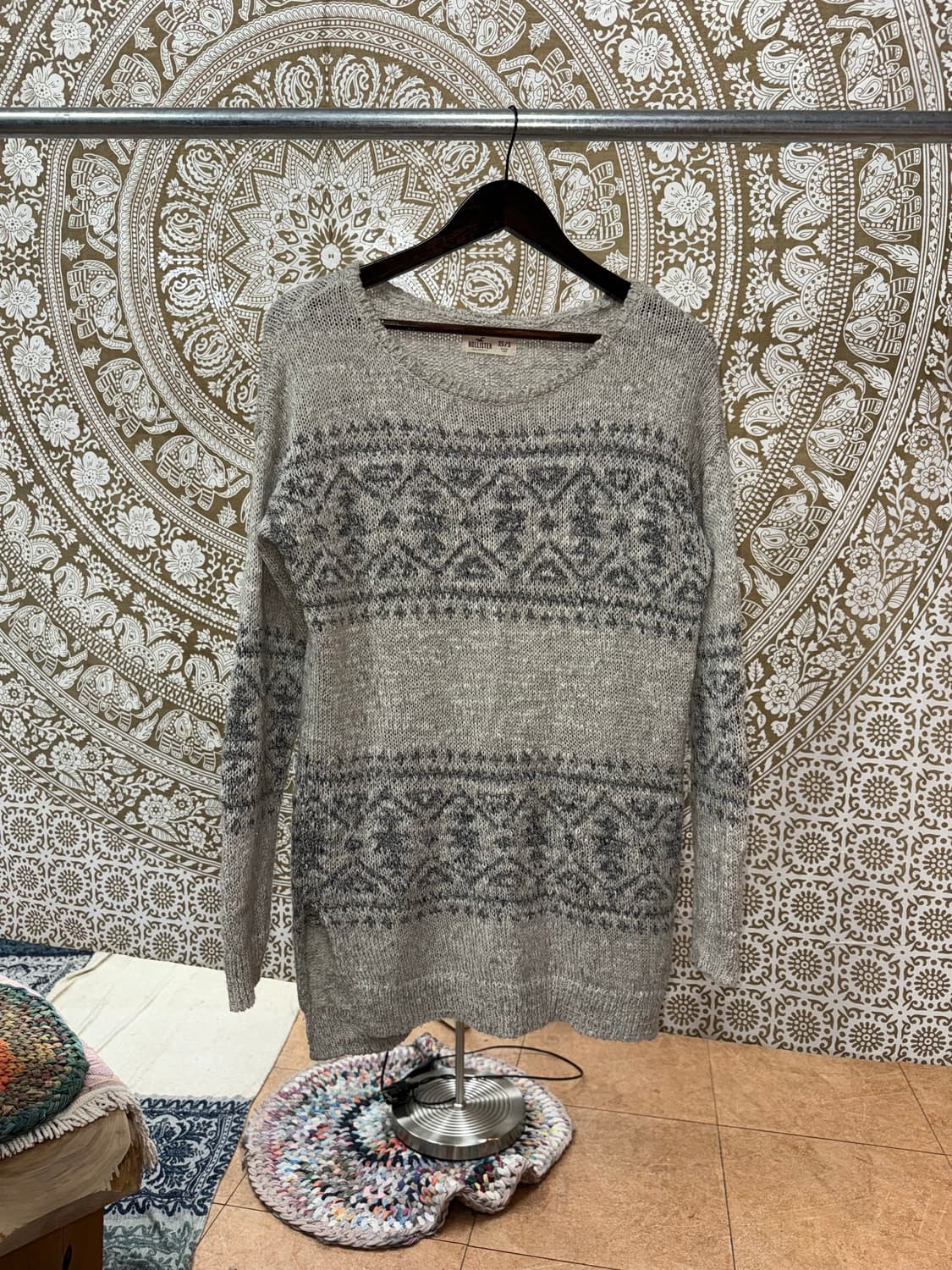 홀리스터 여성 빈티지 트임 라운드 니트  상품이미지3