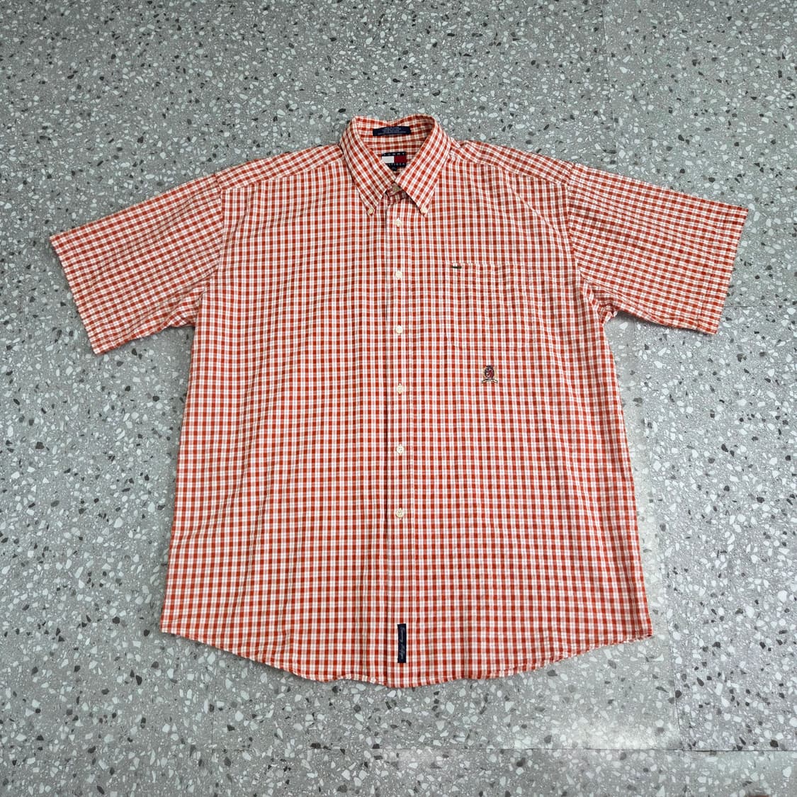 90s Vintage Tommy Hilfiger Seersucker 셔츠 상품이미지1