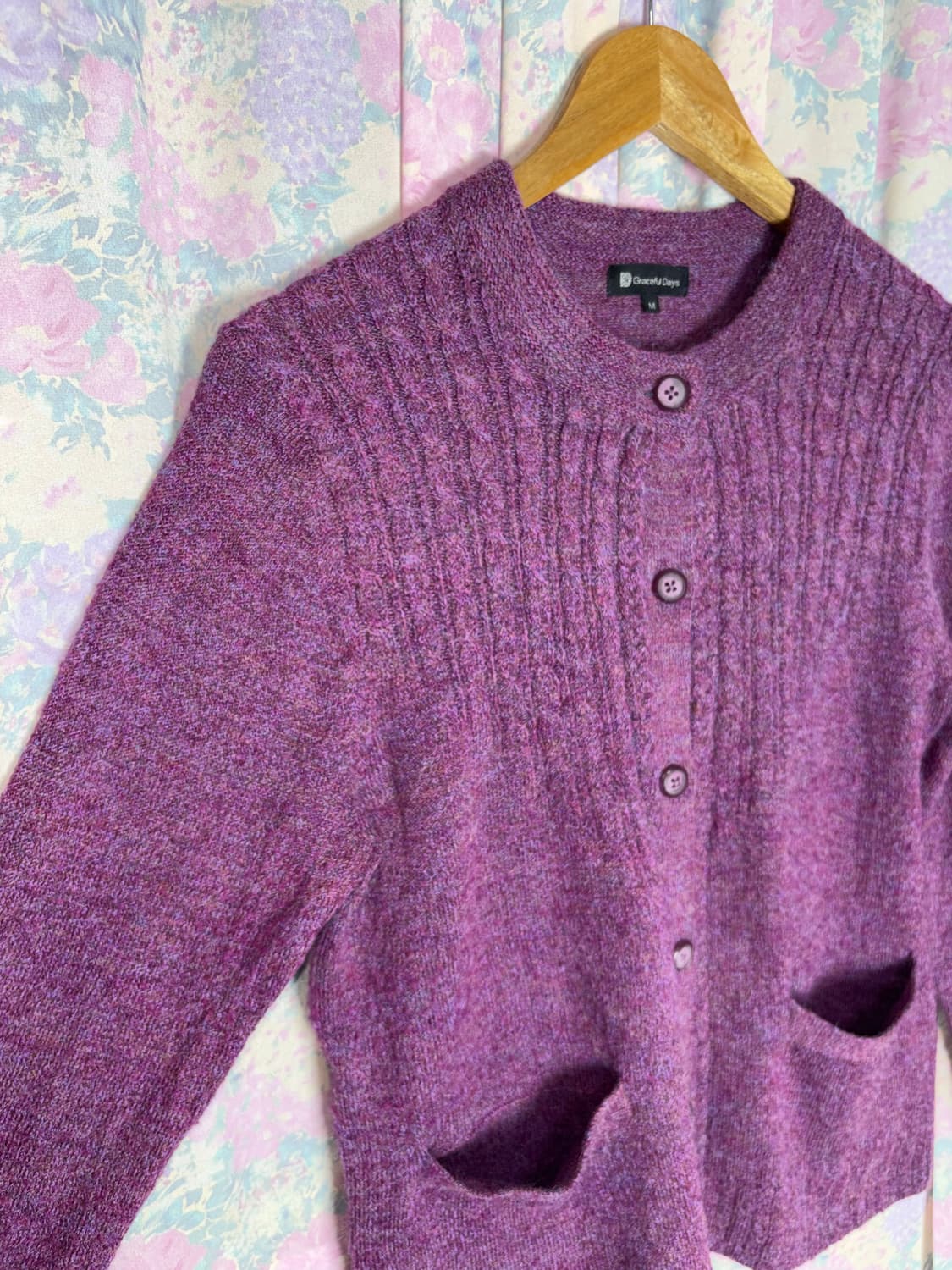퍼플 보카시 니트 가디건 상품이미지7