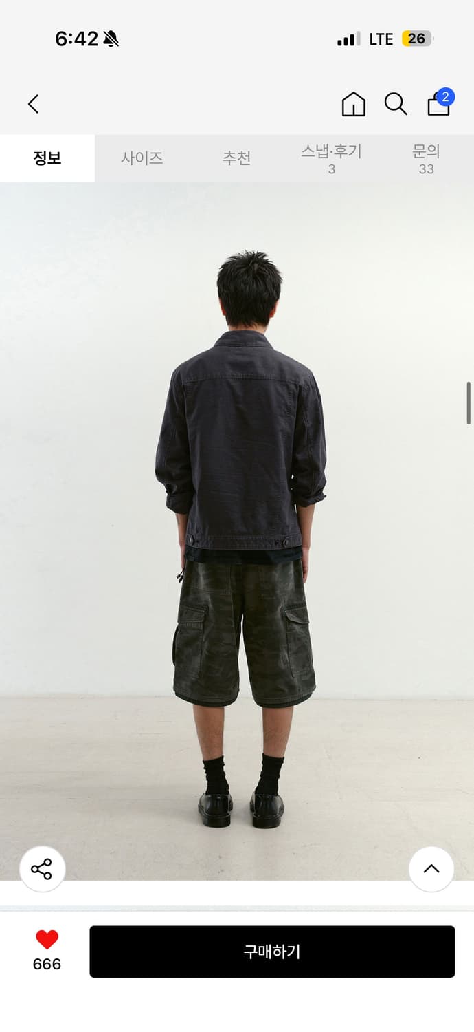 (조우) 빈티지 워시드 5 포켓 워크 자켓 (워시드 네이비) 상품이미지5