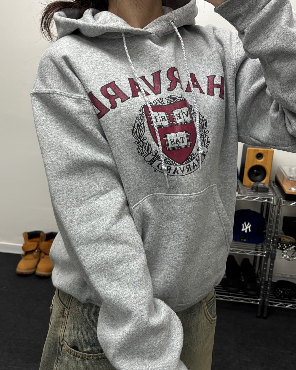 챔피온 00s 하버드 컬리지 후드티 상품이미지2