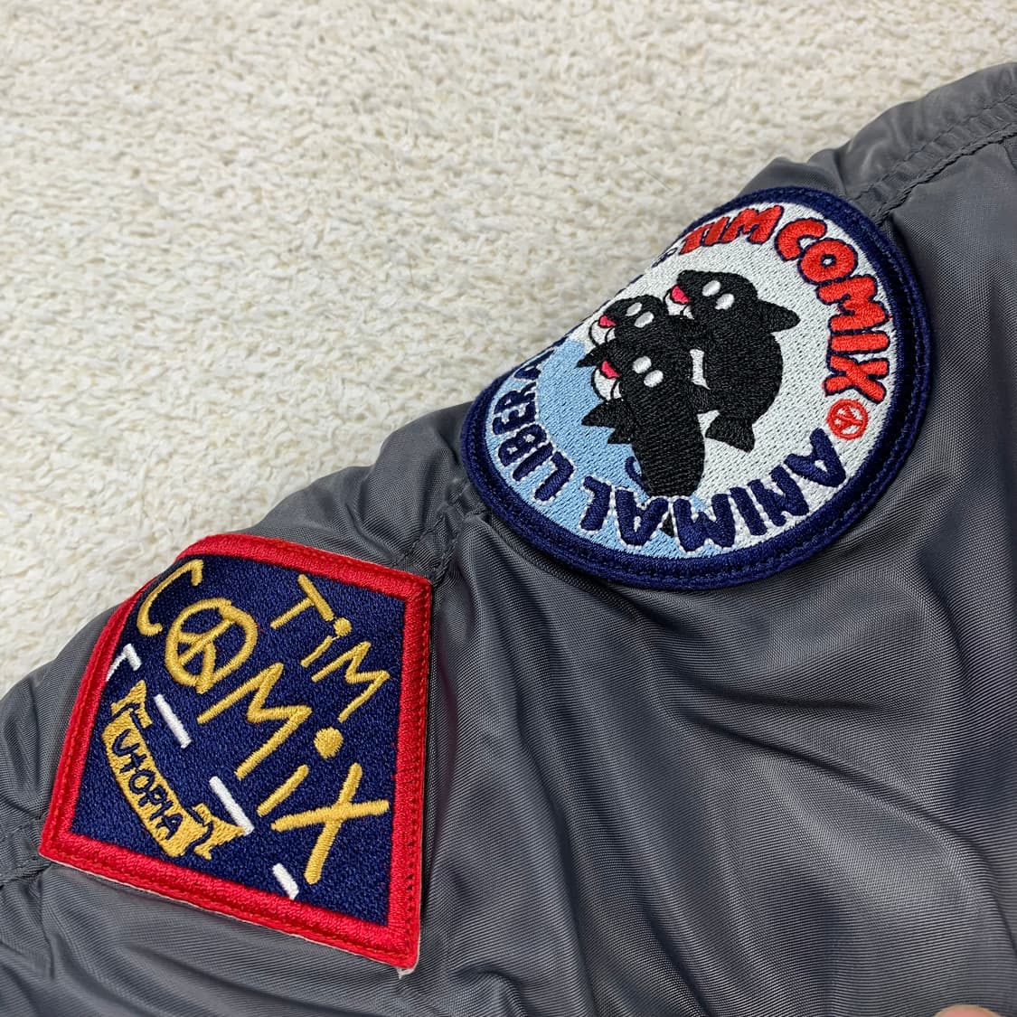 팀 코믹스 패치드 MA-1 항공점퍼 건메탈  상품이미지3