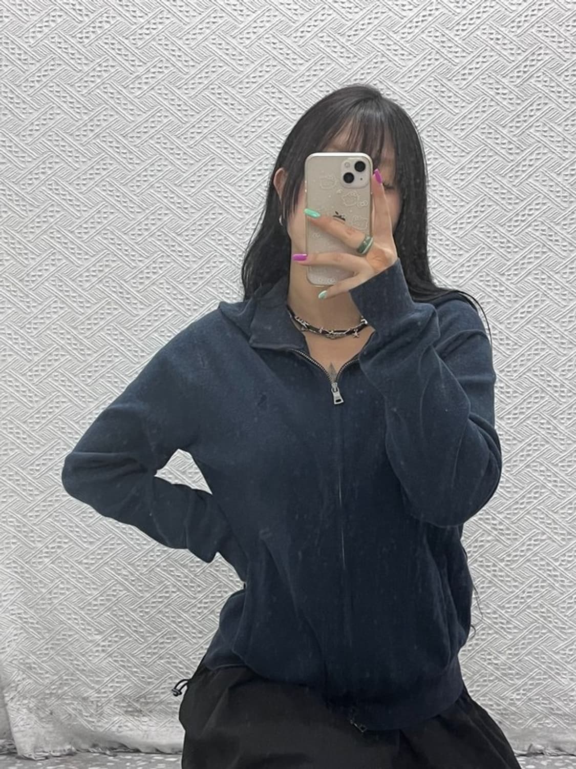 폴로 랄프로렌 자수로고 피마코튼 니트 집업 가디건 S C07338 상품이미지2