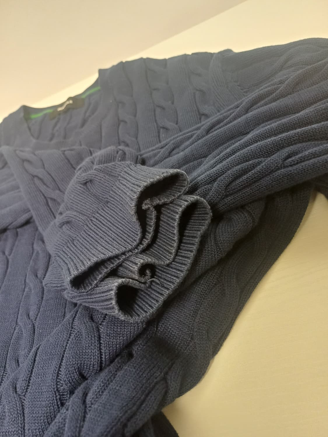 빈폴 맨즈 코튼 케이블 꽈배기 니트 네이비 (100/M) 상품이미지6