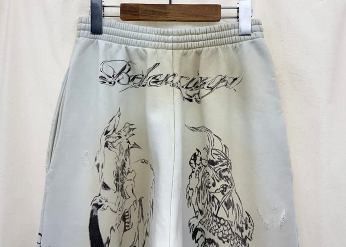 발렌시아가 24SS 타투 배기 스웻팬츠 상품이미지5