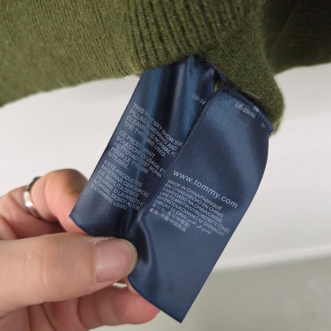 타미힐피거 올리브 니트 스웨터 여성 M 상품이미지8