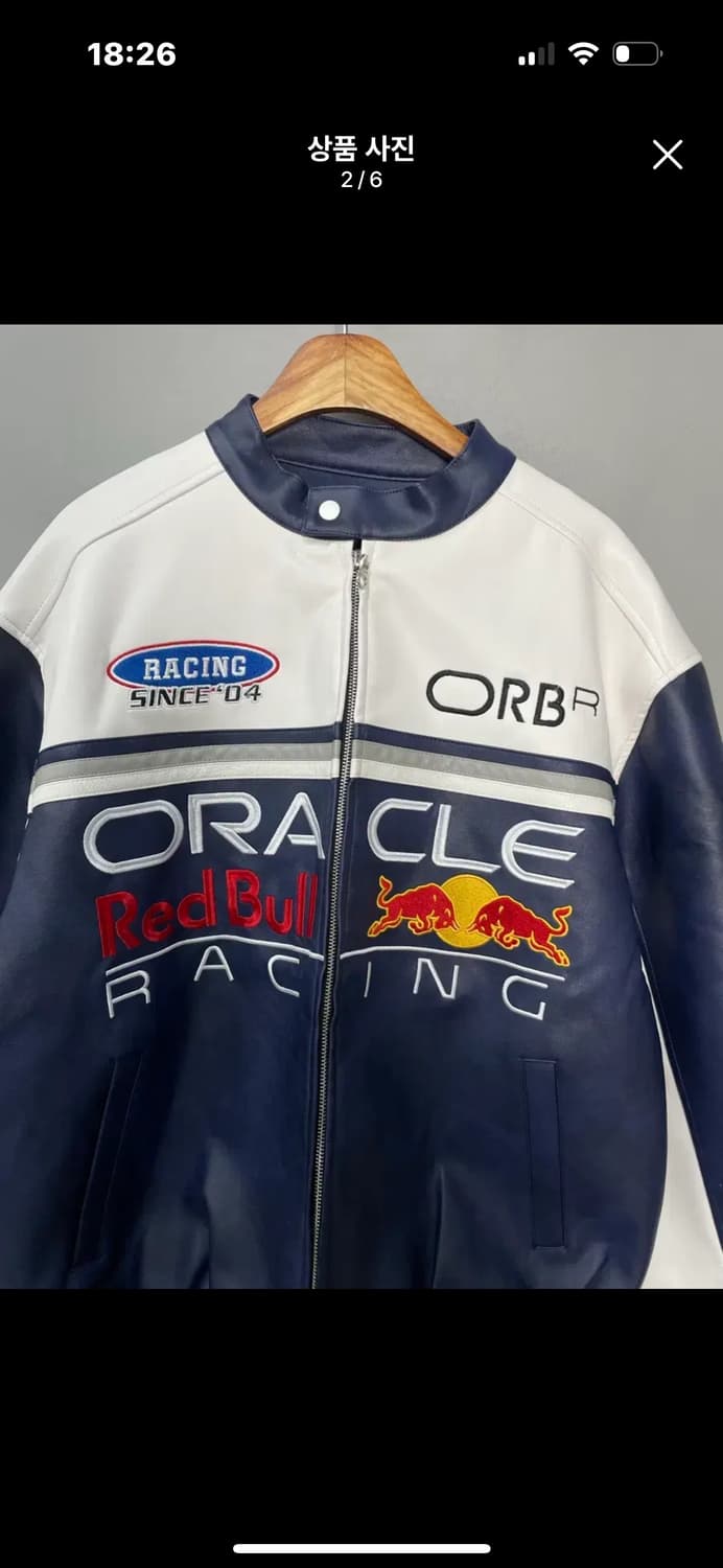 오라클 레드불 레이싱 그래픽 레더자켓 A3398 상품이미지3