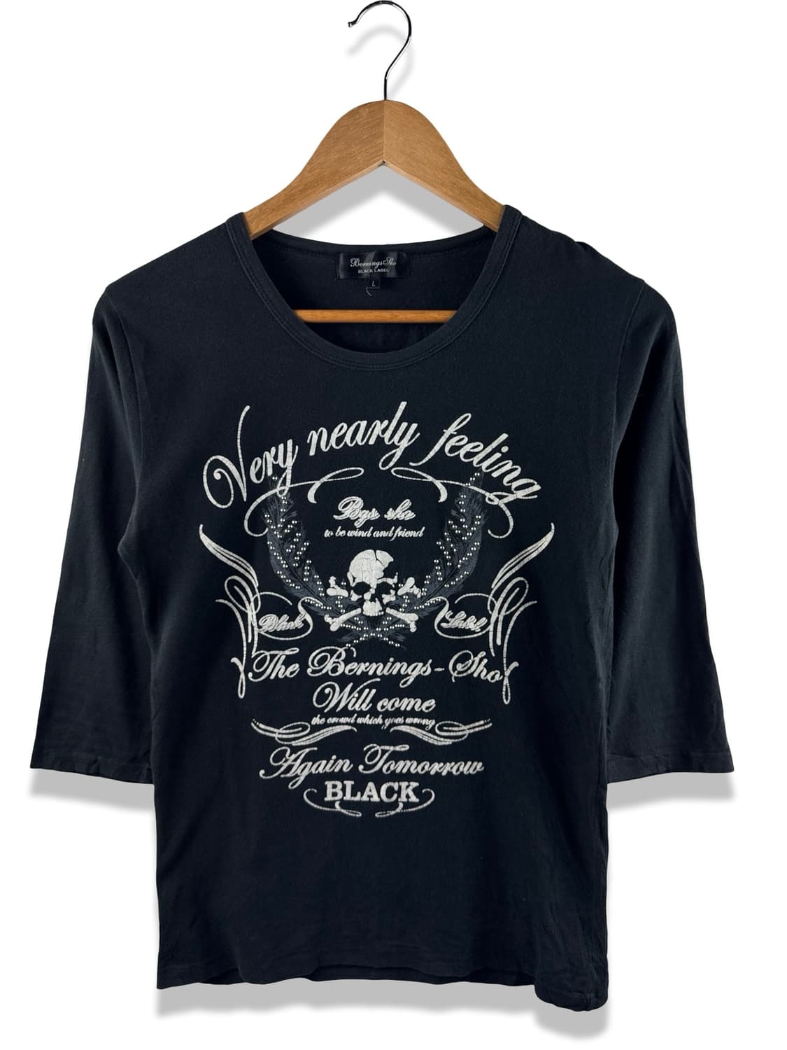 JPN 펑크 베버링스 쇼 스컬 프린팅 롱슬리브1835 상품이미지1