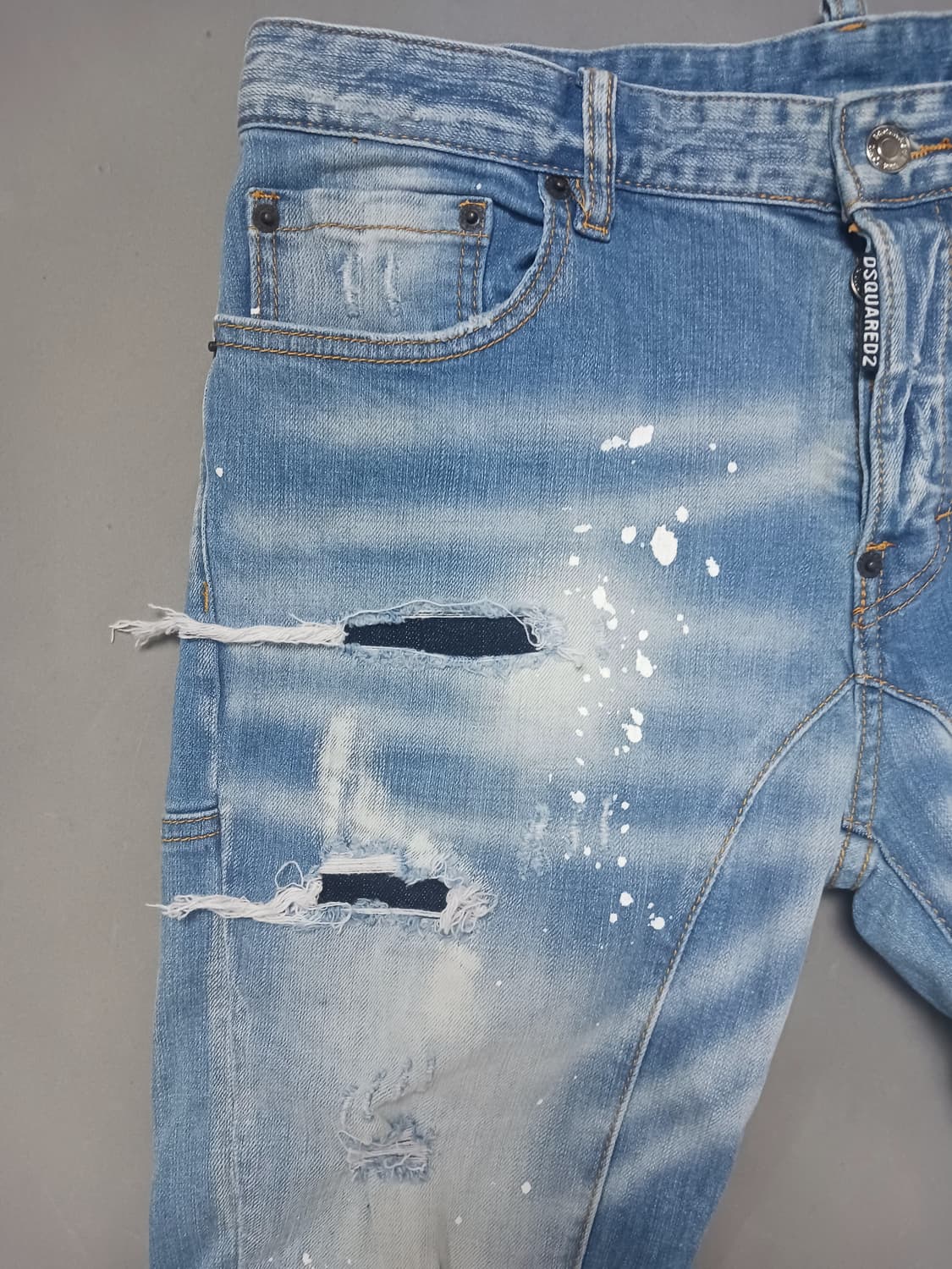 [50] 디스퀘어드2 멀티워싱 레드패치 타이디바이커진 청바지  34 35 상품이미지2