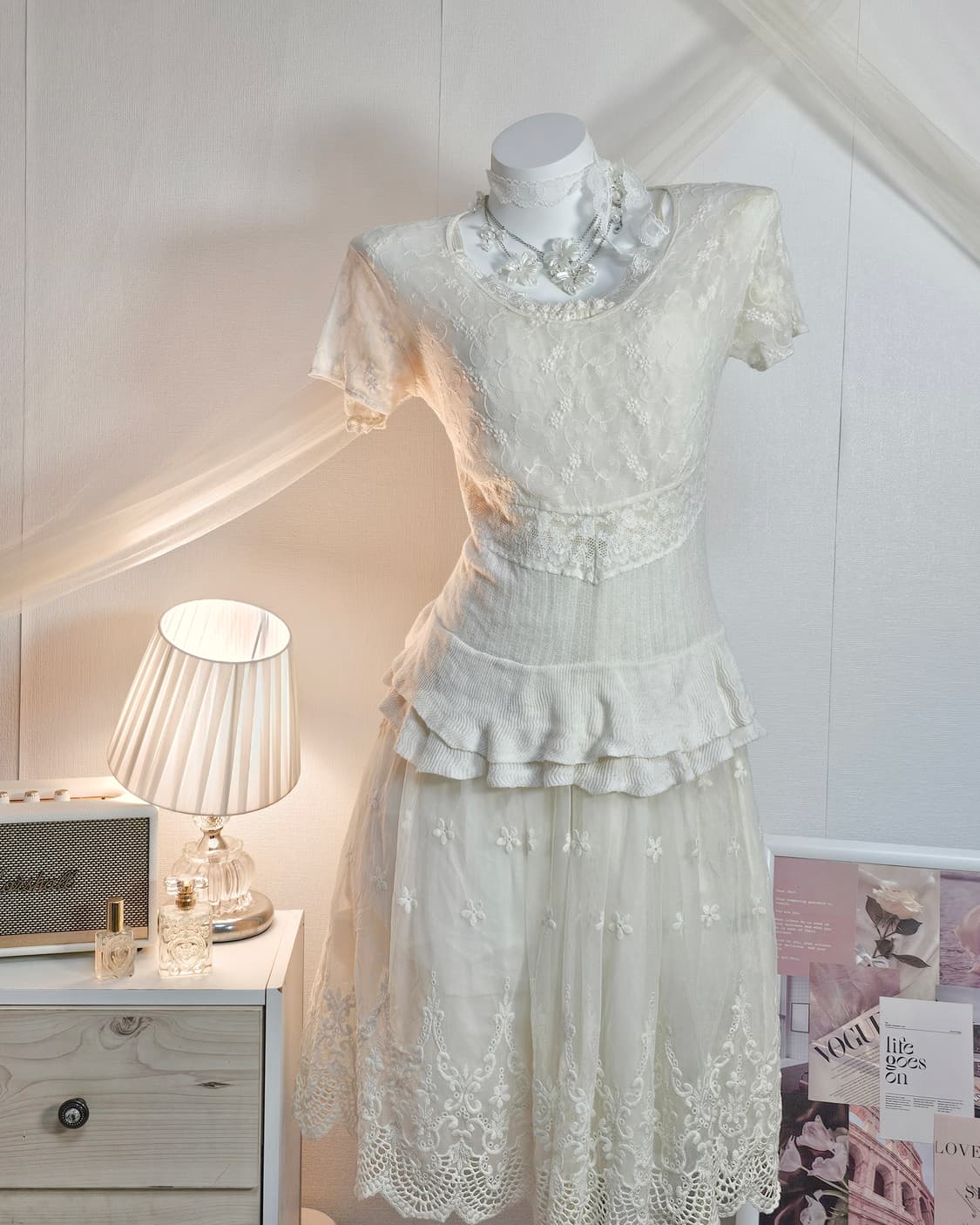 Beige mori look style set 상품이미지4