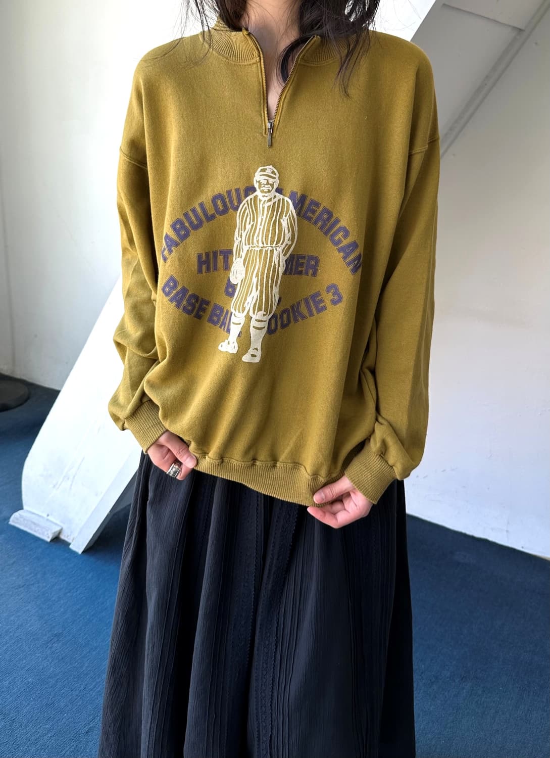 Design printing zip neck sweatshirt 상품이미지6