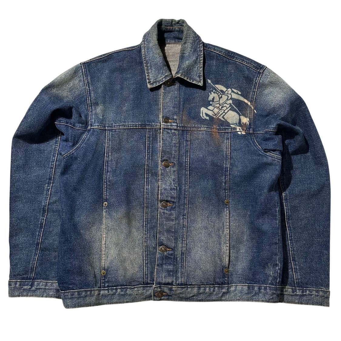 하이드로겐 버버리 패러디 데님 트러커 자켓 상품이미지2