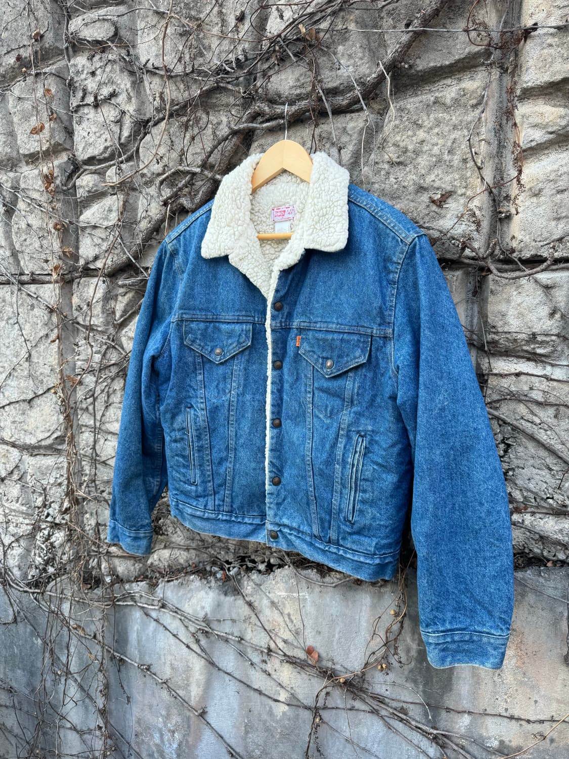 70~80s 리바이스 빈티지 오렌지탭 쉐르파 웨스턴 데님 트러커 자켓 상품이미지3