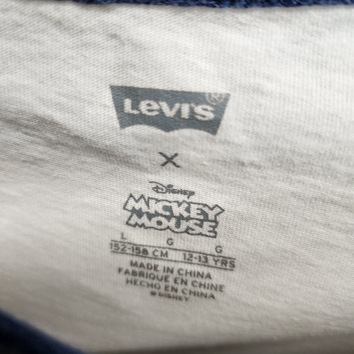 리바이스x디즈니 미키마우스 프린팅 배색 롱슬리브S 상품이미지5