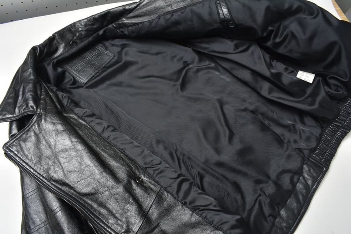 90S 생로랑 무드 레더 가죽 자켓 항공 점퍼 105 N1330 상품이미지3