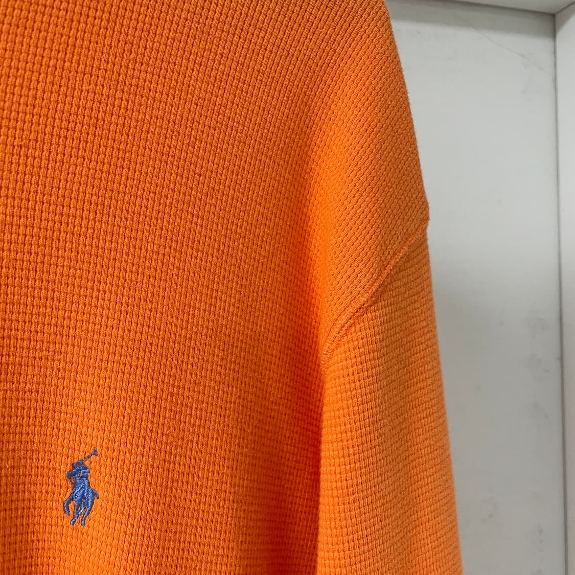 폴로 랄프로렌 와플 긴팔 티셔츠 오렌지 L 상품이미지4
