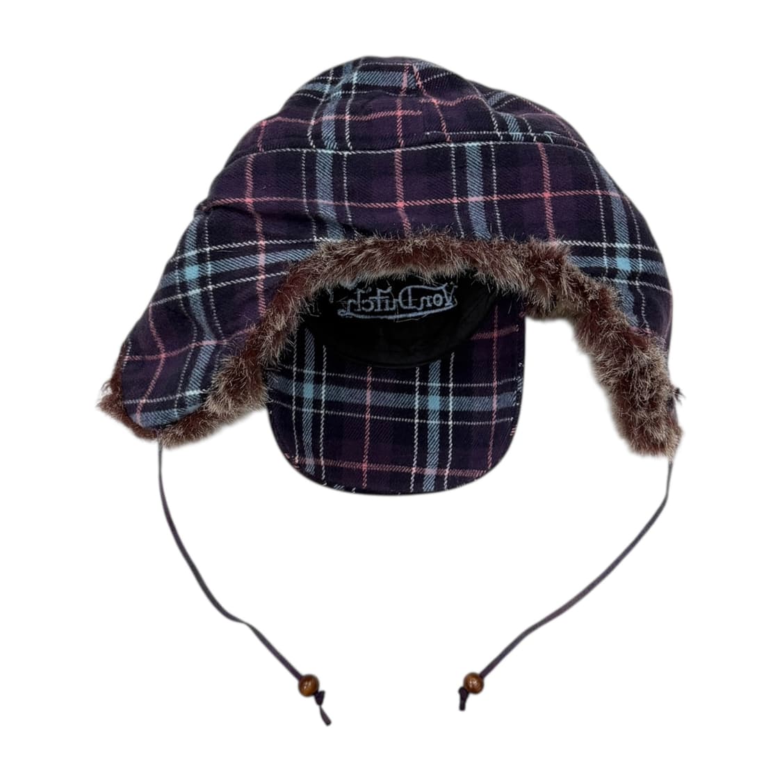 본더치 빈티지 모리걸 체크 군밤 트루퍼햇 모자 상품이미지4