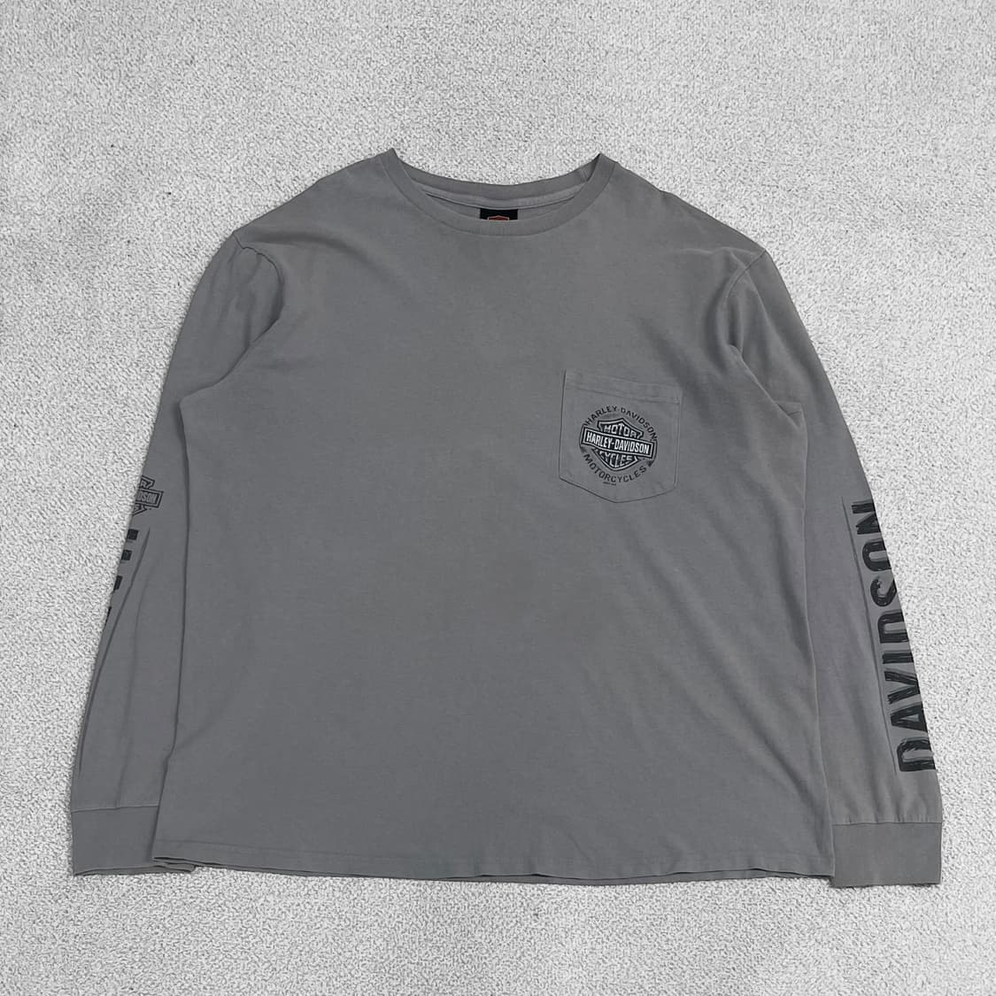 할리데이비슨 스컬 롱슬리브 그레이 상품이미지2