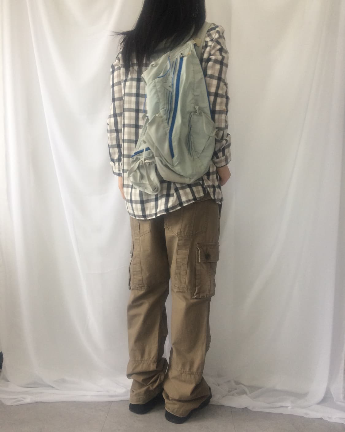 Check pattern hood layered shirt 상품이미지7
