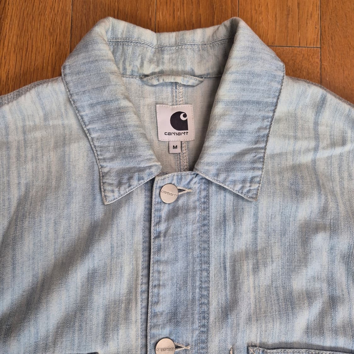 [M]칼하트 Carhatt 라이트 워시 데님 코트 자켓 상품이미지4