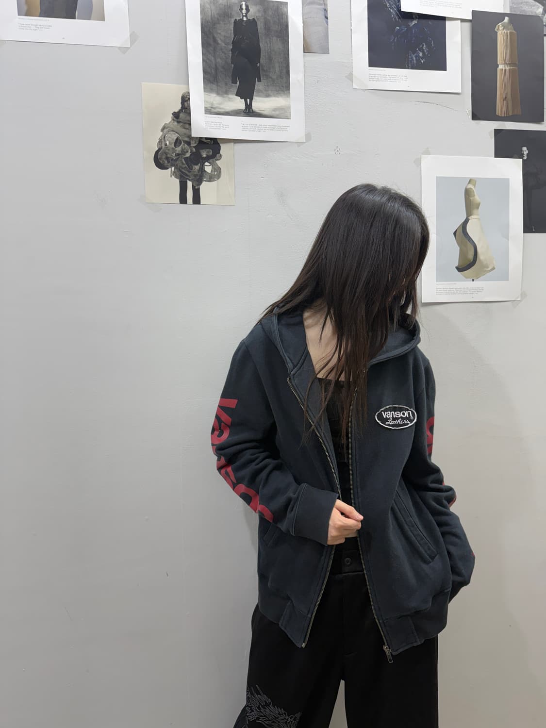 밴슨 스컬 엔젤 오버핏 후드집업 상품이미지7