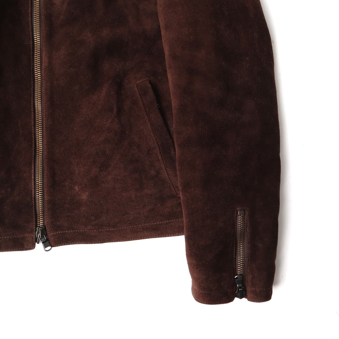 몬테도로 브라운 스웨이드 싱글 레더 자켓 상품이미지4