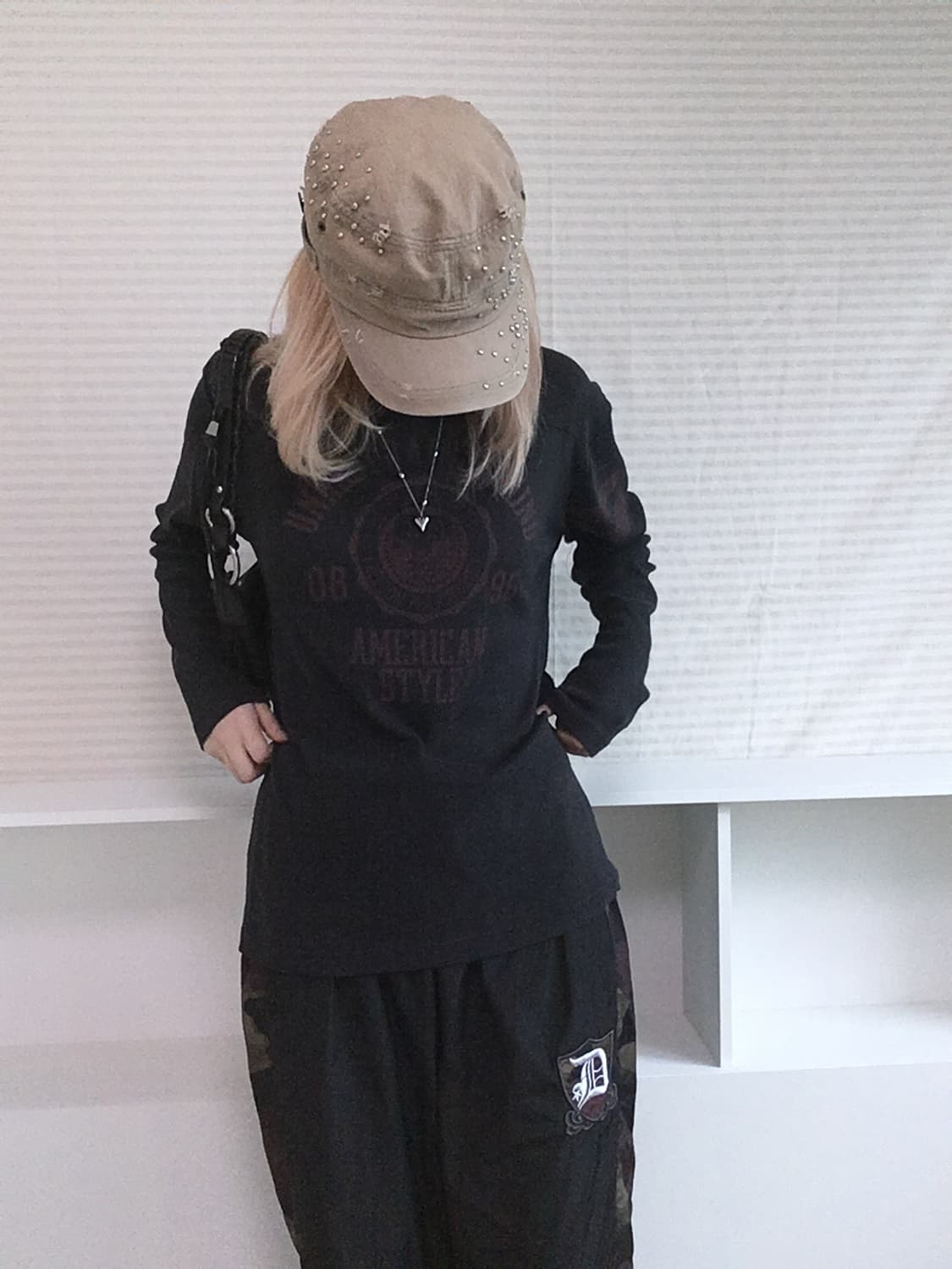 jpn vintage black washing printing long  상품이미지5