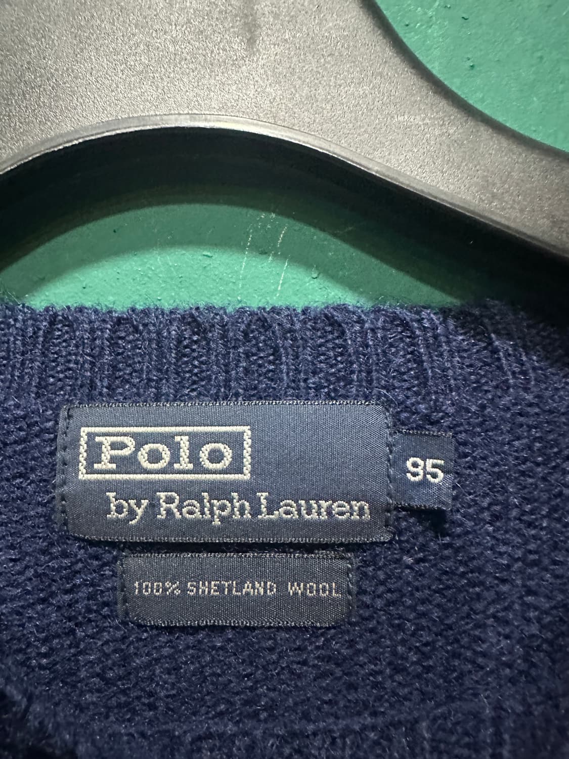 90s 폴로 셔틀랜드울 네이비 니트95 상품이미지5