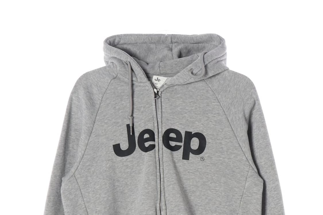 Jeep 빅로고 클래식핏 그레이 후드집업 L 상품이미지4