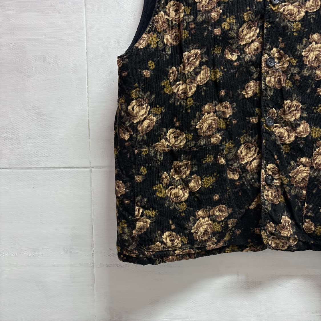 플라워 코듀로이 리버서블 퀼팅 베스트 (JPN) 상품이미지3