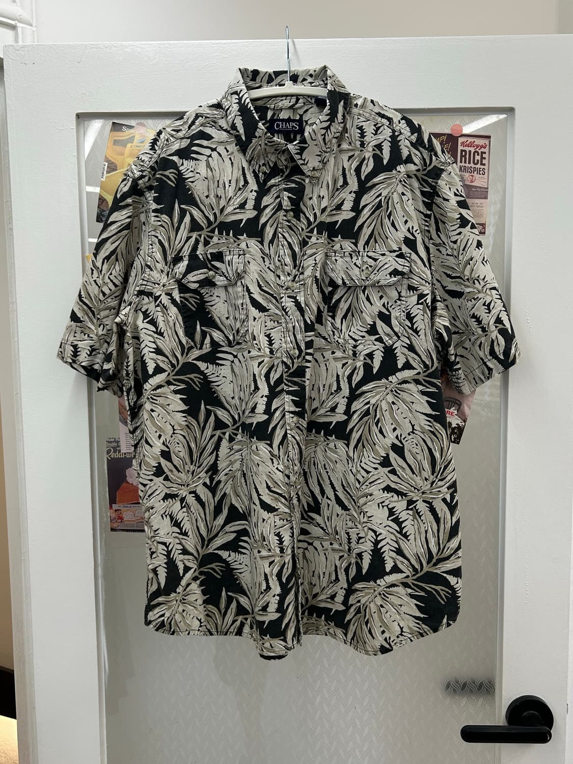 [XL] 챕스 리프 패턴 반팔셔츠  Tropical Leaf Shirt 상품이미지1