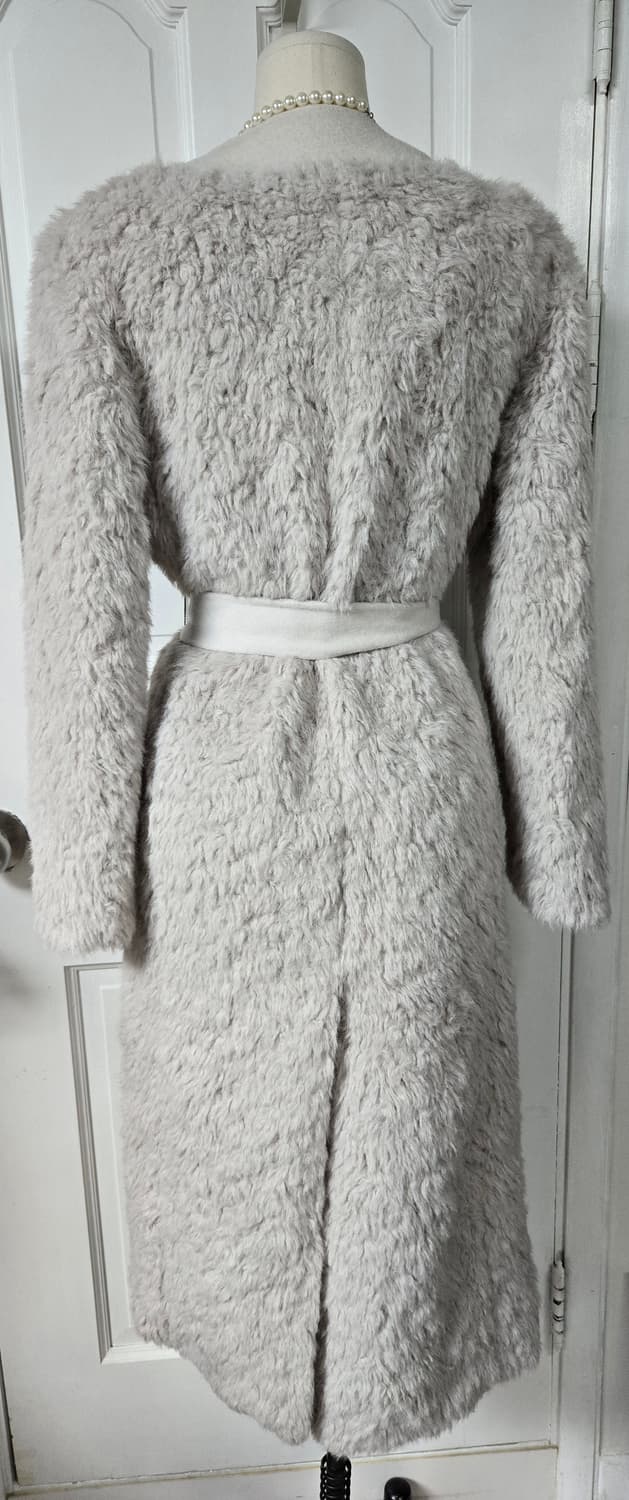 줄로그 라이트그레이 퍼 롱코트 상품이미지3