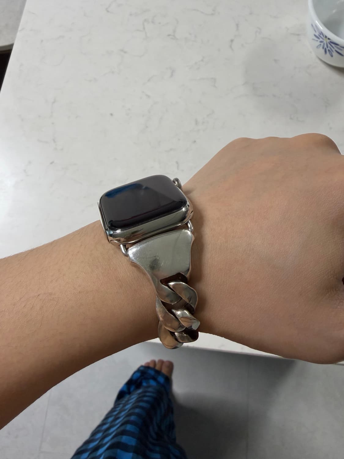 애플워치 925 실버 체인 스트랩 상품이미지2