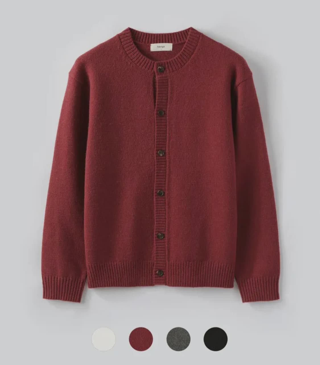파브레가 라운드가디건 레드 3사이즈 상품이미지1