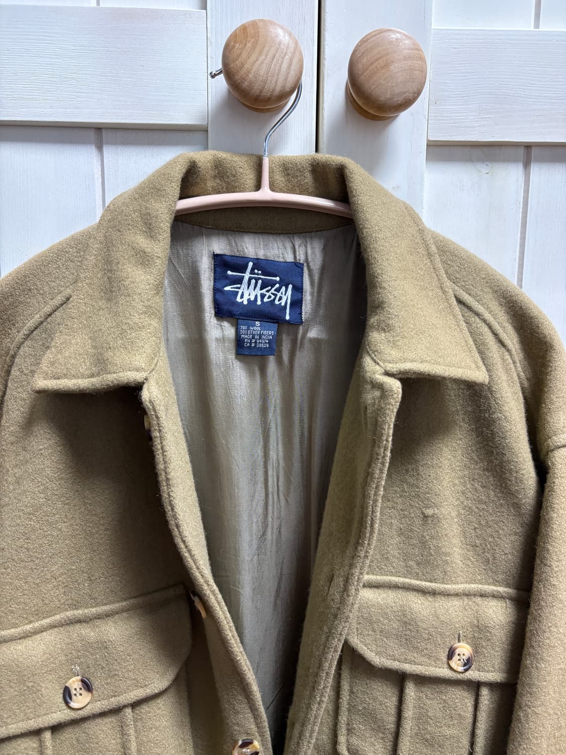 올드 스투시 울 셔츠 s 상품이미지4