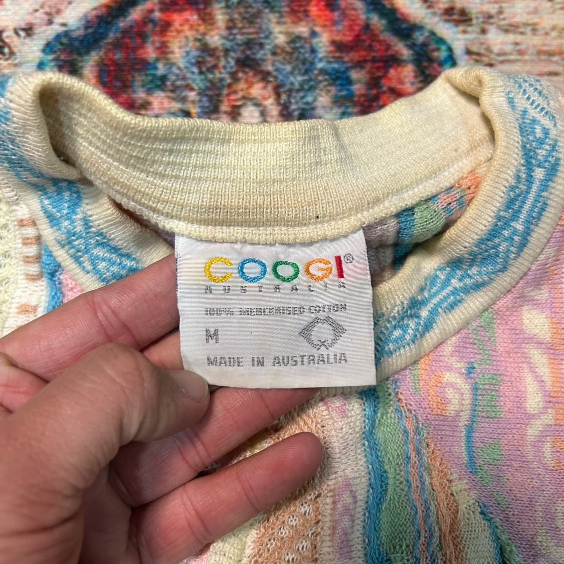 [XL] 쿠지 오스트레일리아 멀티컬러 케이블 니트 상품이미지3