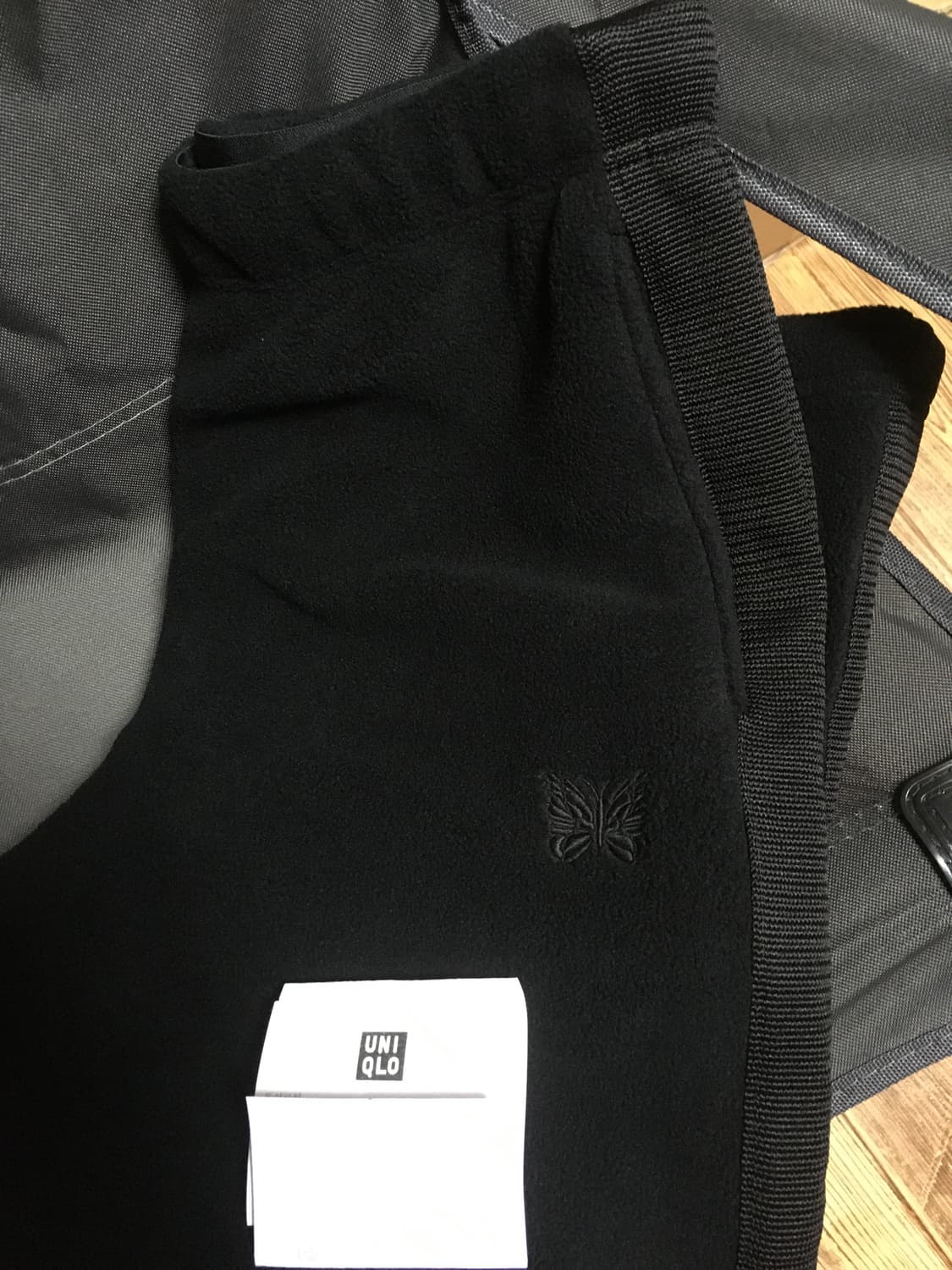 (M)유니클로 니들스 후리스 와이드 팬츠 블랙 판매합니다 상품이미지3