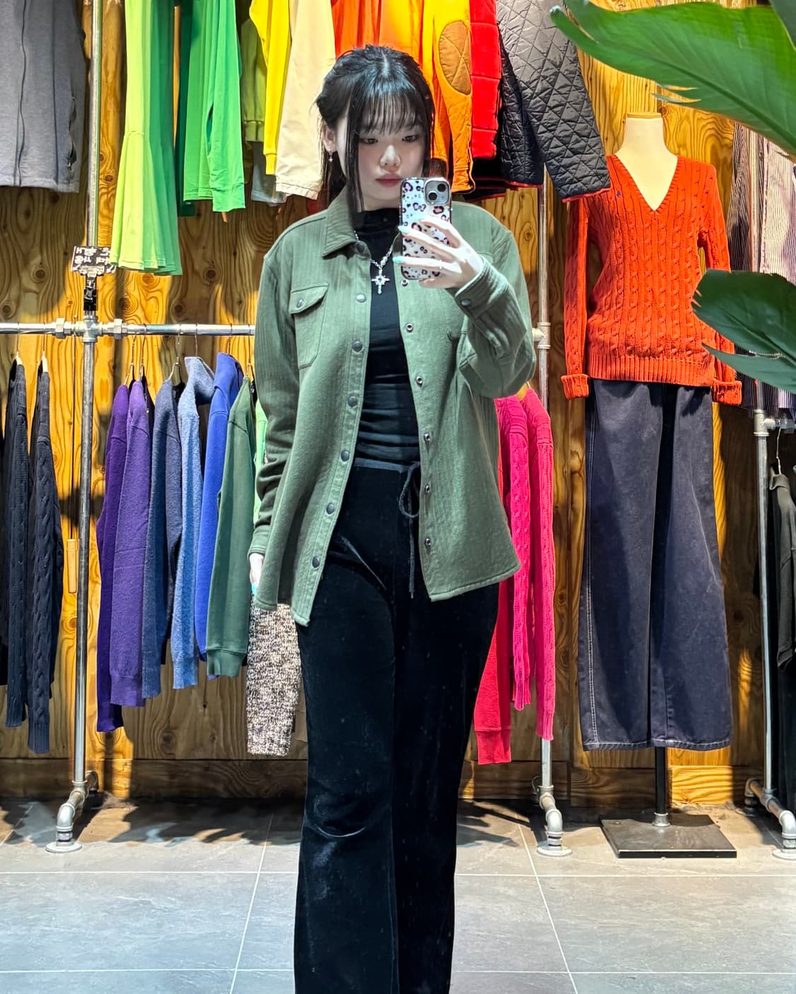 L 폴로랄프로렌 투포켓 버튼 카키 셔츠 자켓 상품이미지1