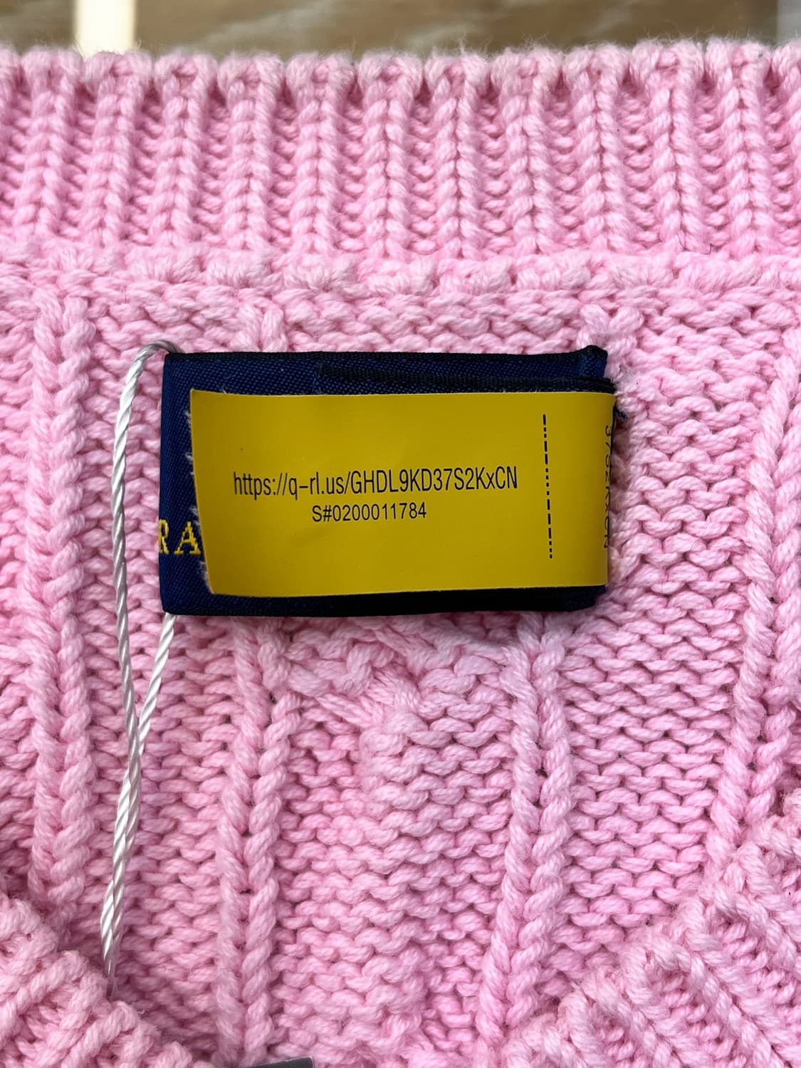 폴로 랄프 로렌 QR 라벨 케이블 가디건 상품이미지7