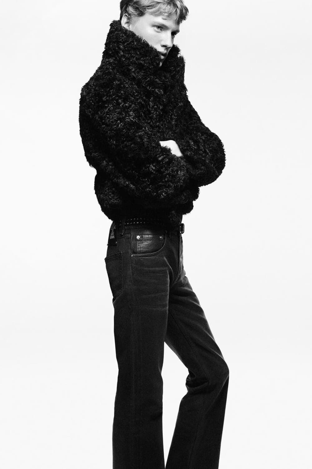 ZARA X LUDOVIC DE SAINT SERNIN 블랙 왁스 코팅진 상품이미지8