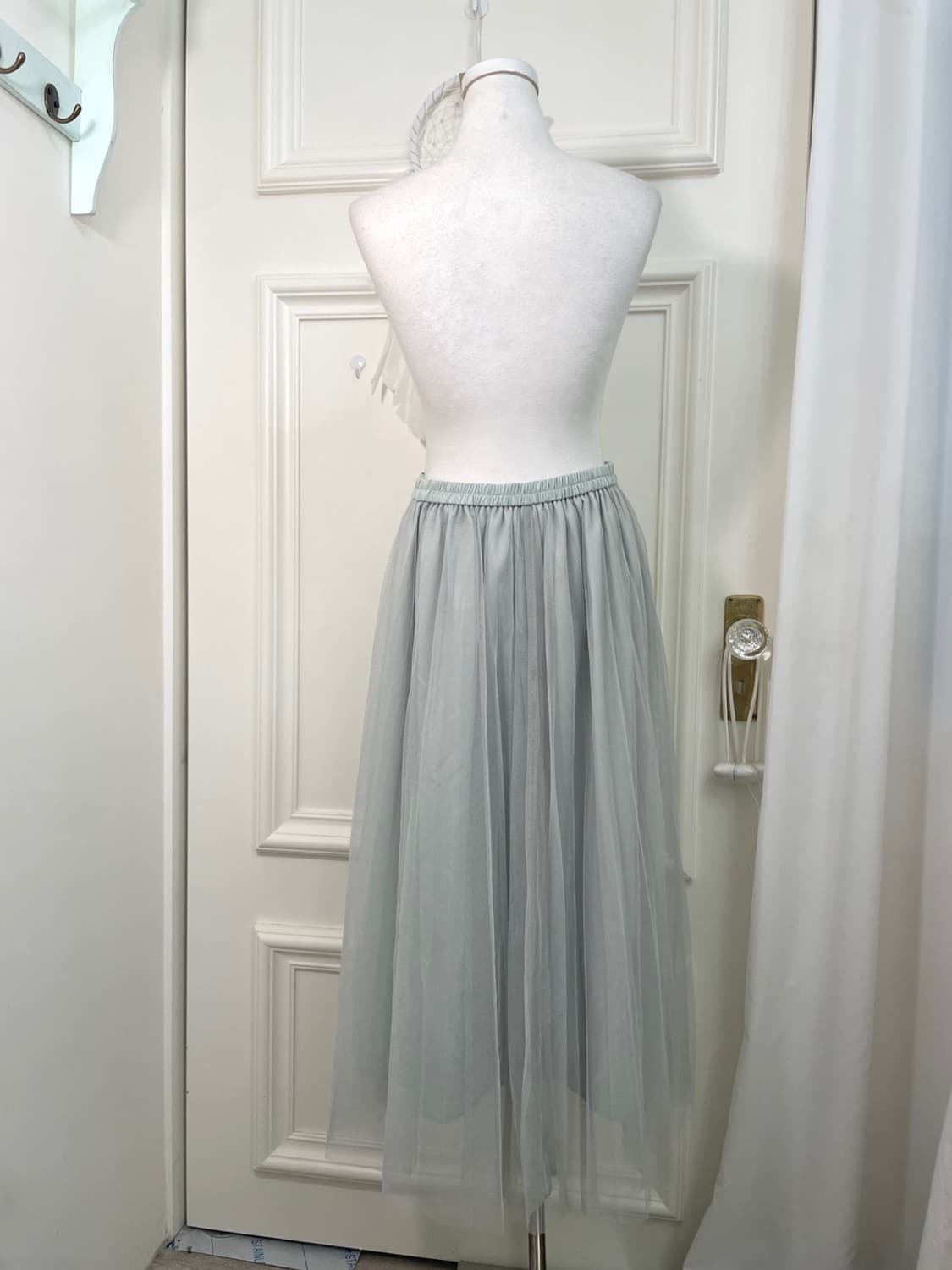 mint ballerina tule banding long skirt 상품이미지3