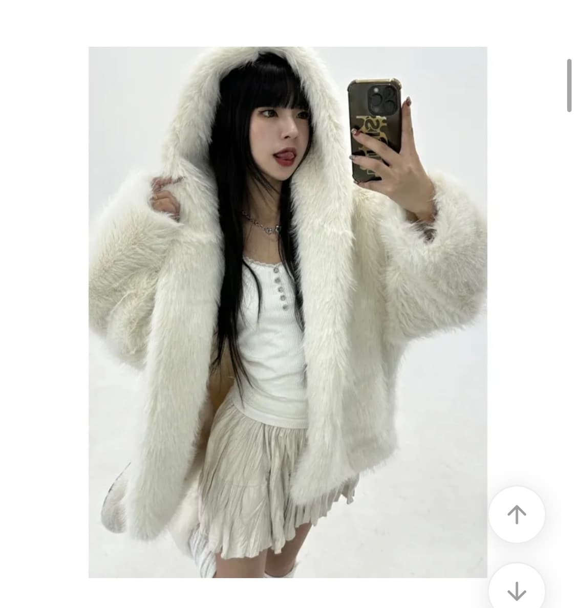 스노우 퍼 후드 코트 자켓 갸루 상품이미지2