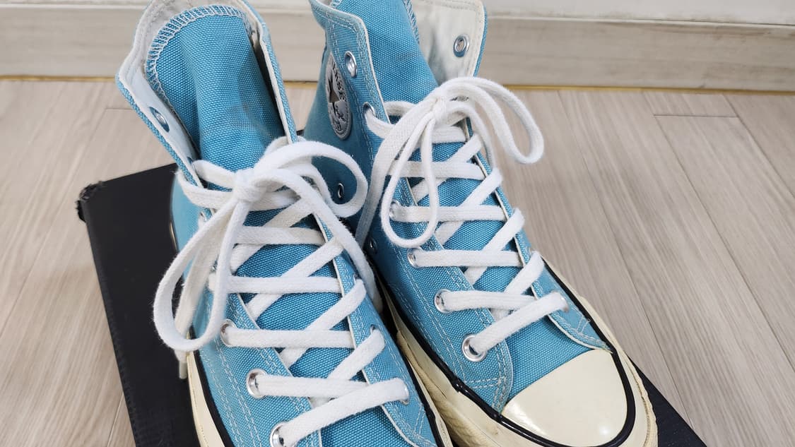 240 컨버스 척70 하이 하늘색 상품이미지6