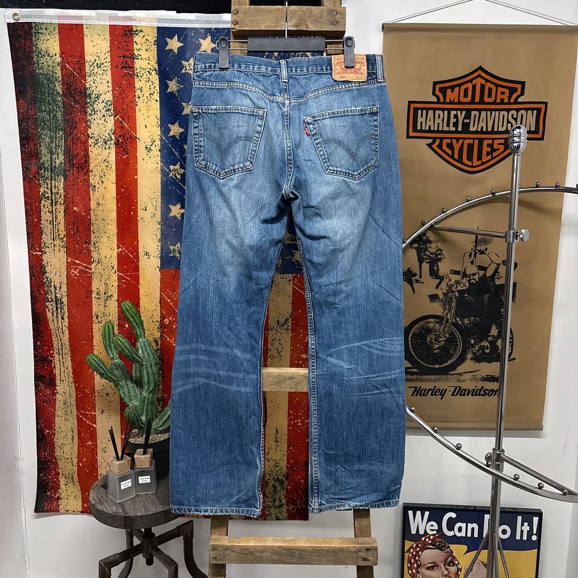 00s 리바이스 501 유럽라인 빈티지워싱 데미지 진 버튼플라이 N662 상품이미지2