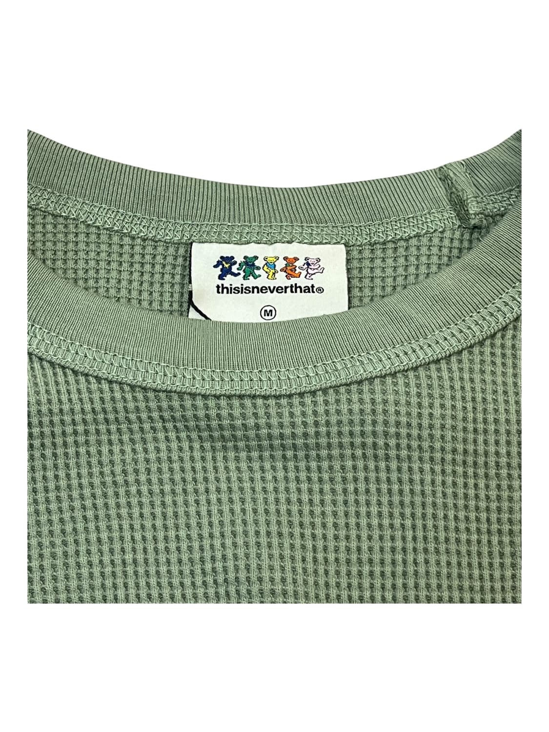 디스이즈네버뎃 그레이트풀 데드 베어 와플 긴팔티 그린 M #csz1167 상품이미지5