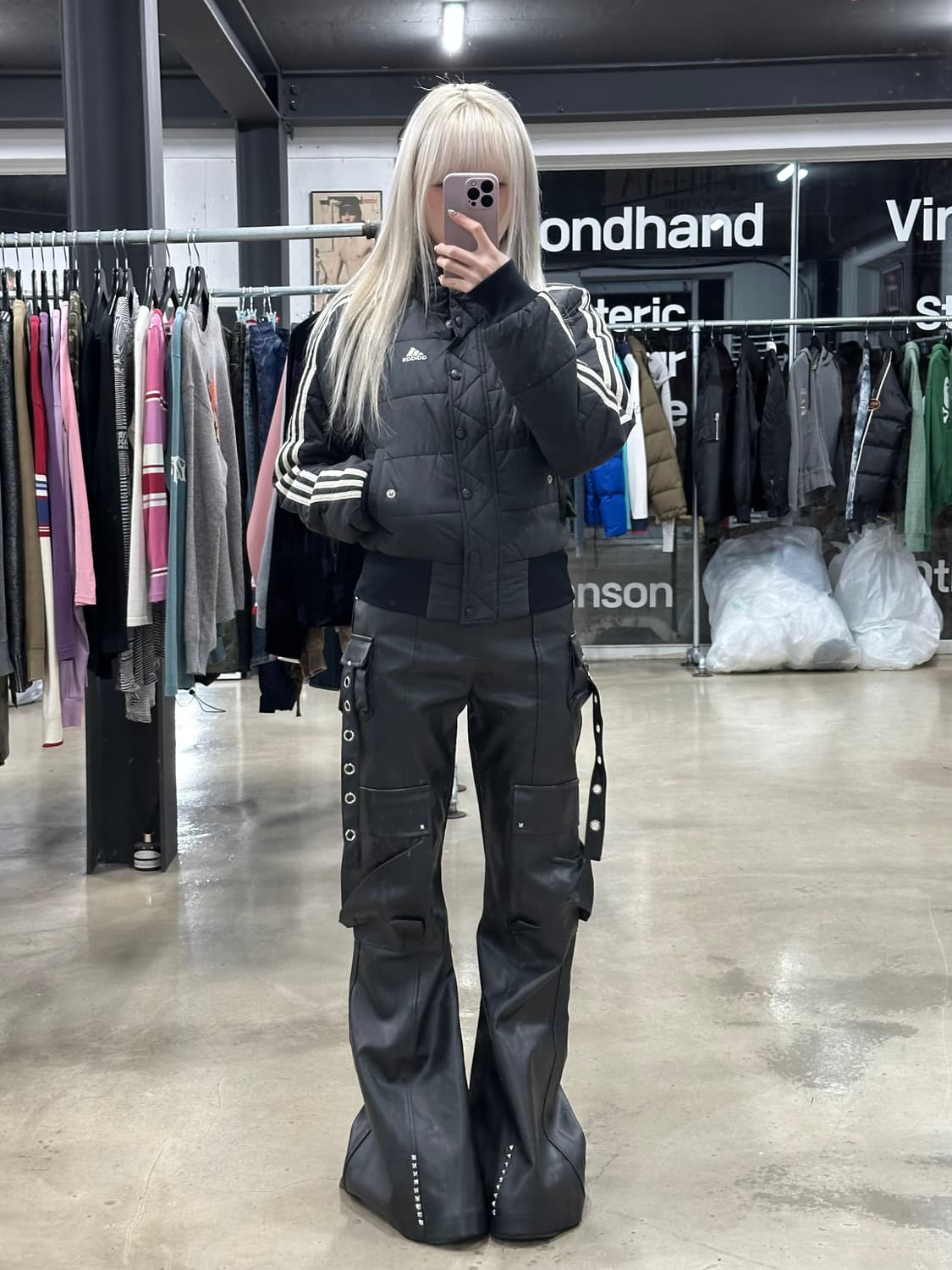 아디다스 크롭 숏패딩 상품이미지1