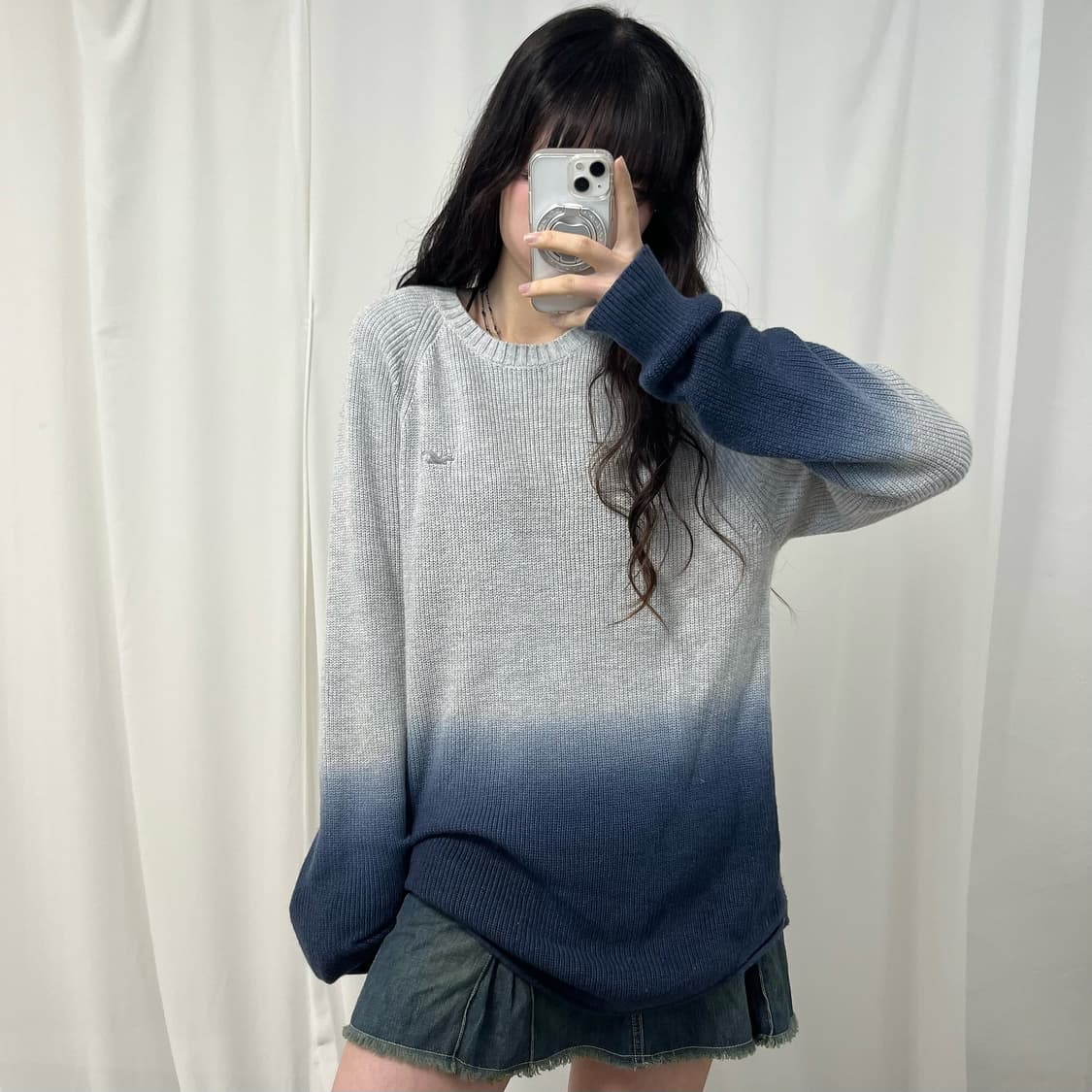 Hollister gray gradient knit 상품이미지2